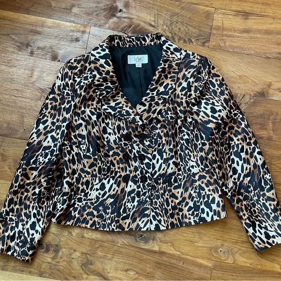 Vintage Leopard Print Double Breasted Blazer - Picture 4 of 11